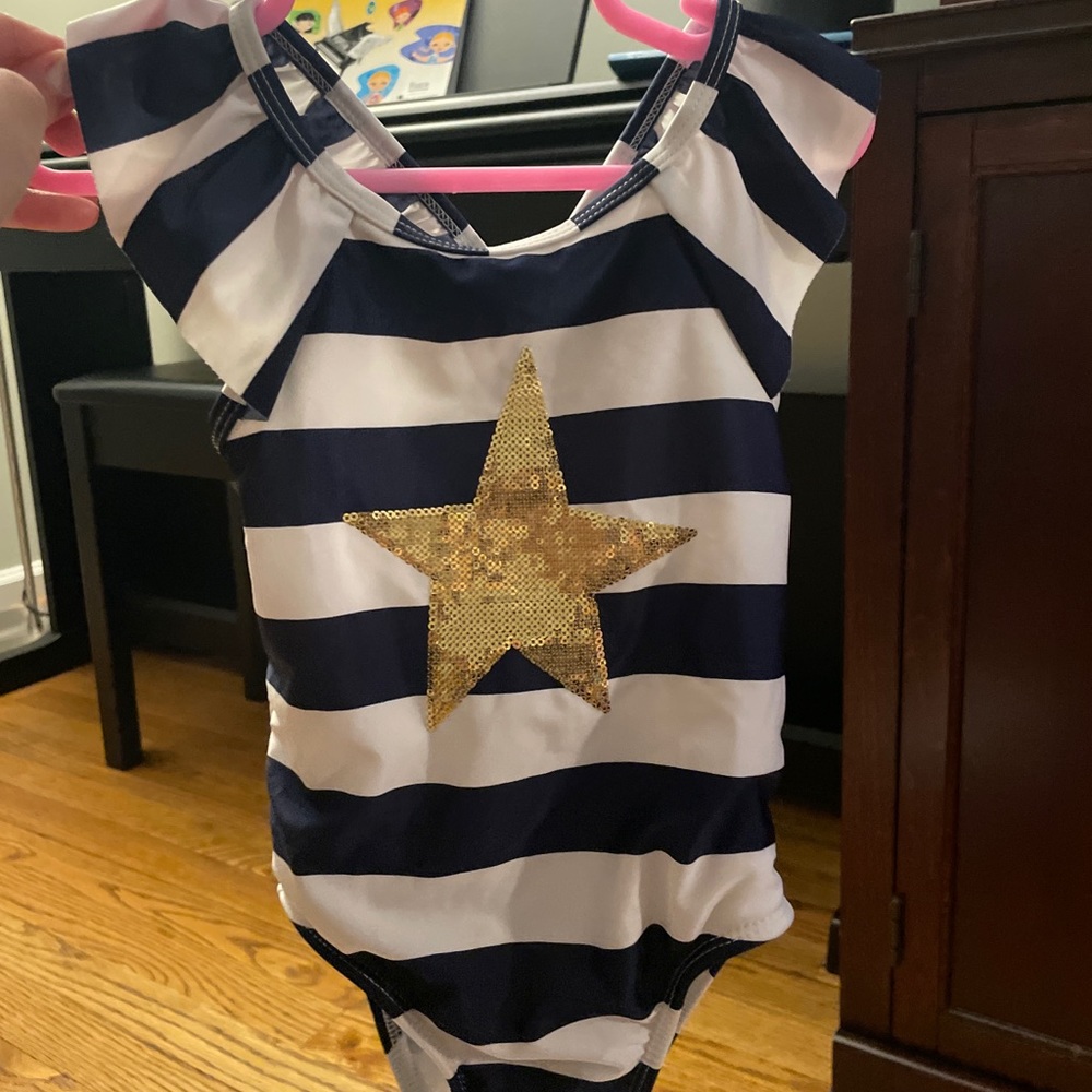 Cat & Jack | Stripes + Gold Star Swimsuit